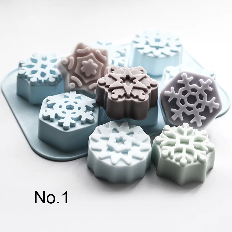 Форма снежинки в форме свечи силиконовая форма Рождественский ароматический