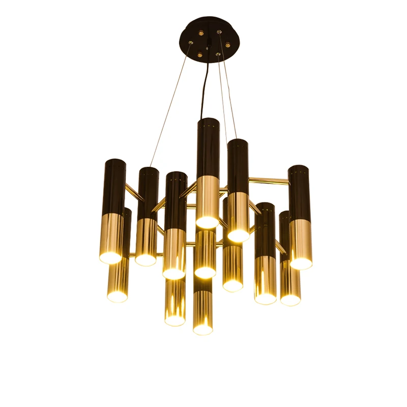 Современный светодиодный светильник в стиле лофт алюминиевая люстра золотого и