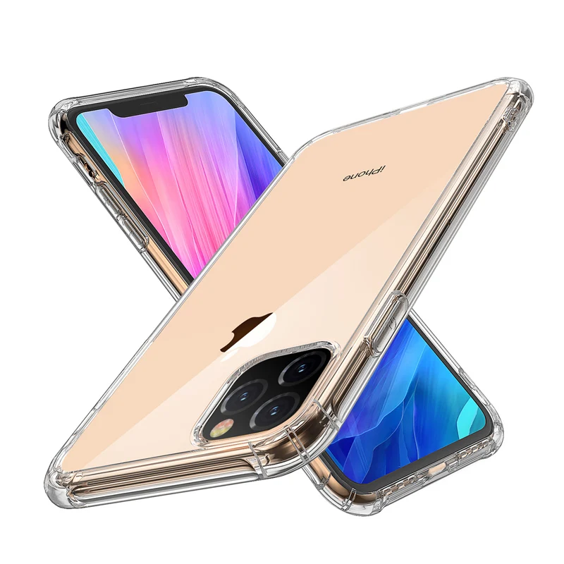 Чехол для Телефона iPhone X XR XS Max 11 Pro 6 6s 7 8 Plus ударопрочный бампер прозрачный мягкий