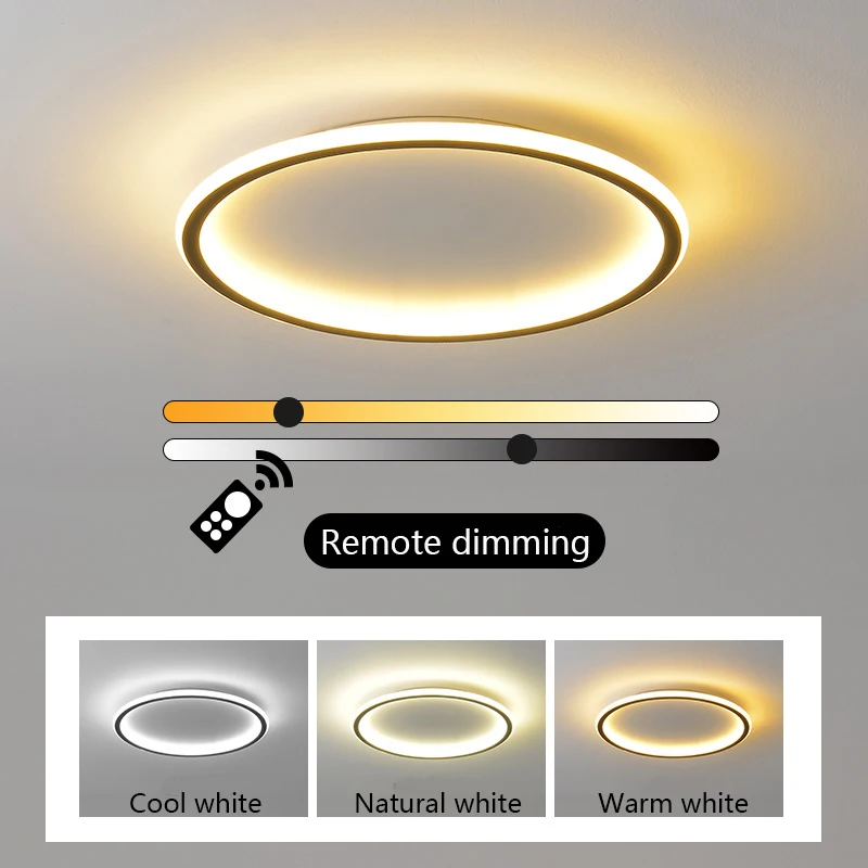 New Minimalist Gray/Black Led Chandelier lights For Bed room Study led lamp Home Deco plafon Modern chandelier lighting | Лампы и