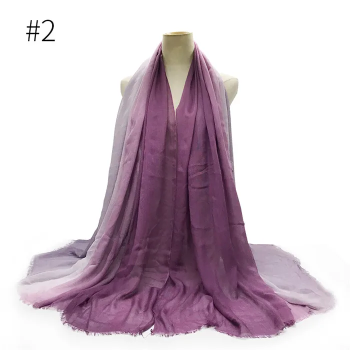 Number 2 color 1 шт. большой размер выпускник цвет с бахромой длинный мягкий шарф модные женские шали большой шарф платок вискозные шарфы 110*190 см - Цвет: Number 2 color