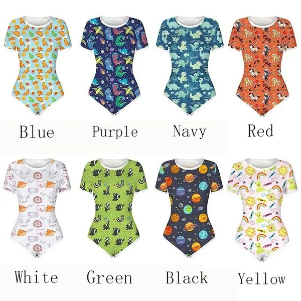 

TEN@NIGHT ABDL Adult Baby Size Onesie Sexy Pajamas Romper Open Snap Crotch Diaper Lover DDLG Adult Baby Onesie Cotton
