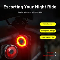 mini led bicycle tail lights button battery powered bike rear light highlight helmet backpack lamp cycling safety warning lamp