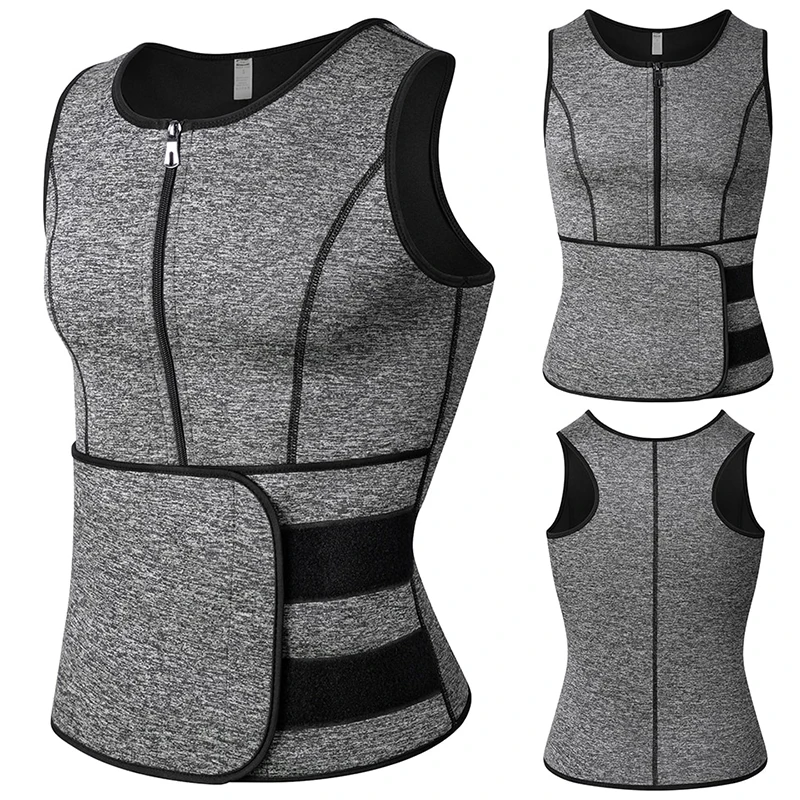 

Men Body Shaper Waist Trainer Vest Slimming Shirt Sauna Sweat Vest Compression Undershirt Shapewear Fat Burner Workout Tank Tops