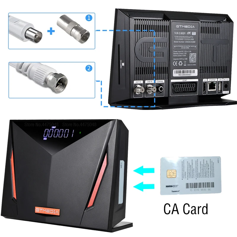 Спутниковый ресивер 4K HD GTMEDIA V8 UHD DVB-S2X/T/T2/ISDB-T/C/C2/ATSC HEVC 10bit TDT CCam TV декодер/тюнер box в