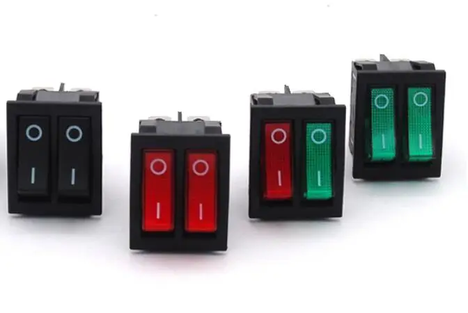 10 шт. кулисный переключатель двойной 6pin 2 шестерни самоблокирующийся 250 В 16A KCD6 KCD8