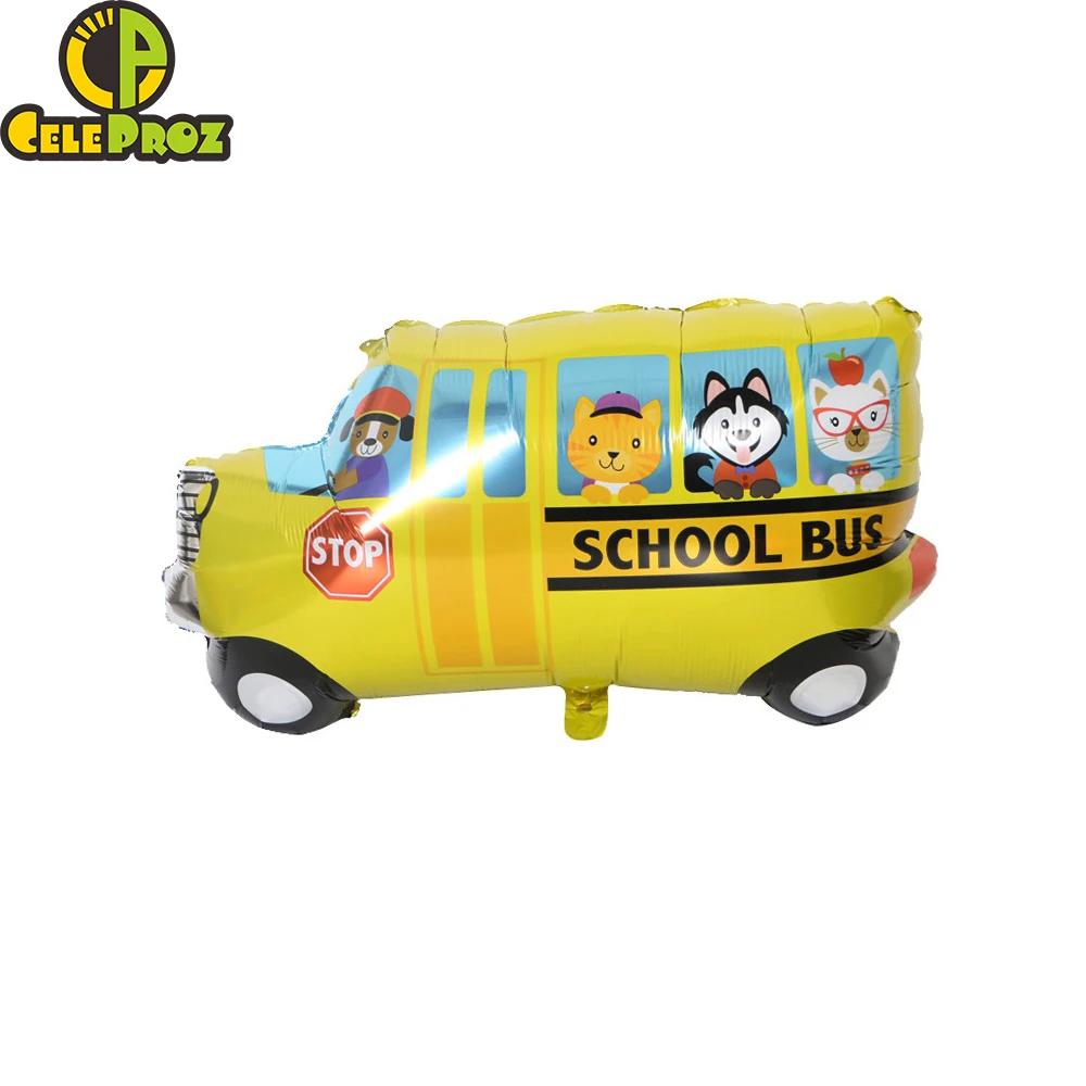 1 шт. мультфильм автомобиль фольги воздушный шар пожарная машина Поезд Автобус