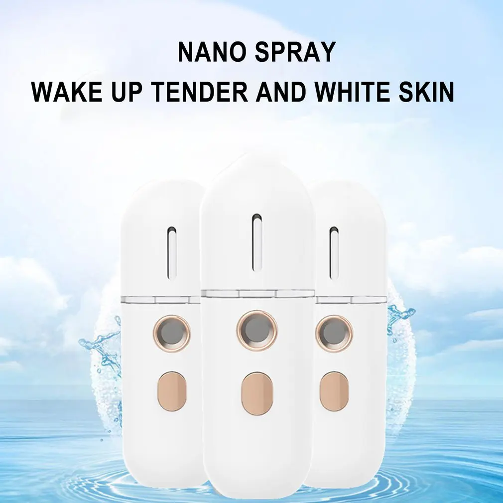 

Mini Portable Humidifier Nano Mister USB Rechargeable Facial Steamer Device Beauty Spray Hydrating Apparatus Cold Spray