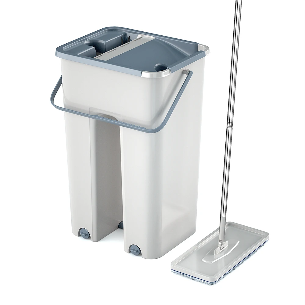 Плоская Автоматическая швабра с отжимом тряпка из микрофибры для уборки кухни