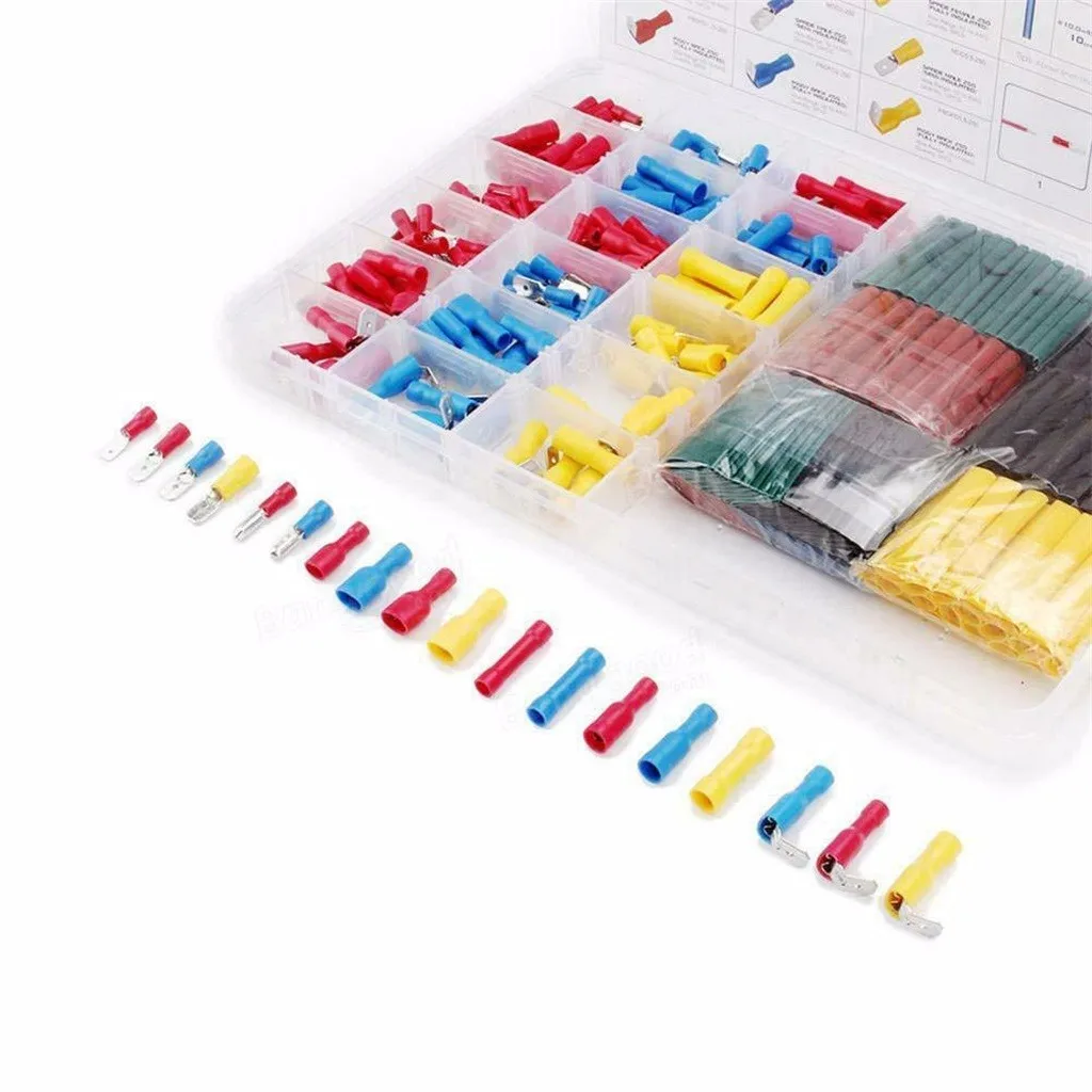 Набор клеммных колодок холодного прессования 300 шт. комбинированных в коробке