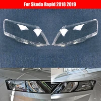 car headlamp lens for skoda rapid 2018 2019 car auto shell cover