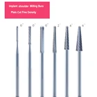 1 шт. стоматологический лабораторный вольфрамовый карбидный фрезерный инструмент боры простая резка тонкой плотности шлифование для лабораторных наплечных имплантов