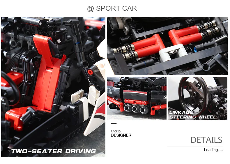Yeshin 20087 DHL Technic автомобиль совместим с MOC-16915 супер комплект гоночных автомобилей детские строительные блоки кирпичи приложение игрушечные машинки RC