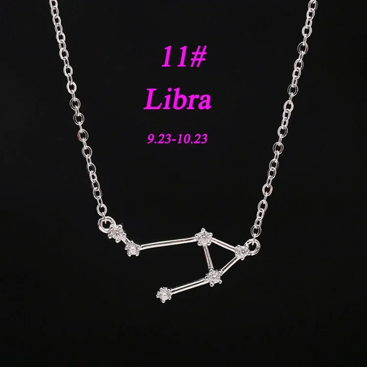 Подвеска в виде двенадцати созвездий ожерелье Скорпион весы Водолей женское
