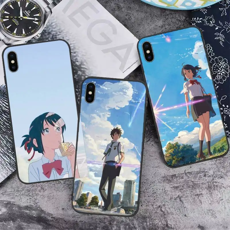 

Anime Your Name Phone Case for iPhone 13 12 11 mini pro XS MAX 8 7 6 6S Plus X 5S SE 2020 XR