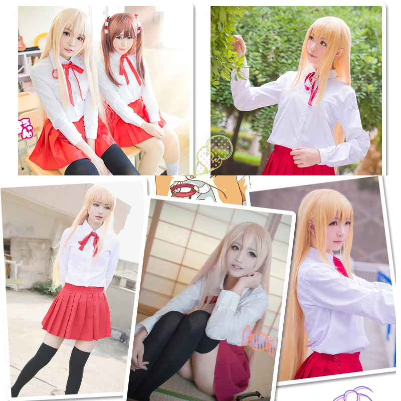 

Doma Umaru uniform Anime Himouto Cosplay Costumes Skirt / Shirt / Tie JK uniforms Costume for Women Halloween costumes