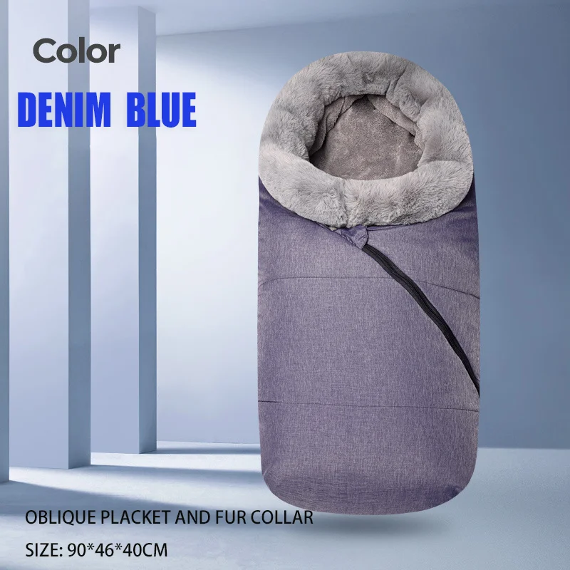 Зимний спальный мешок для детской коляски детское стеганое одеяло плотный и