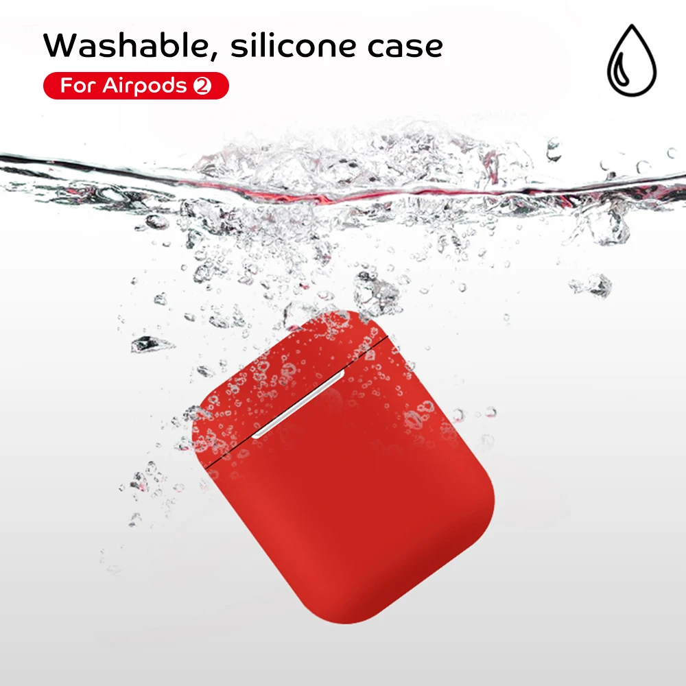 Силиконовый чехол для беспроводных наушников с Bluetooth защитный AirPods аксессуары Apple