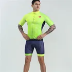 Одежда для велосипедной команды boestalk, летняя быстросохнущая дышащая флуоресцентная желтая гелевая Подушка с короткими рукавами для езды на велосипеде