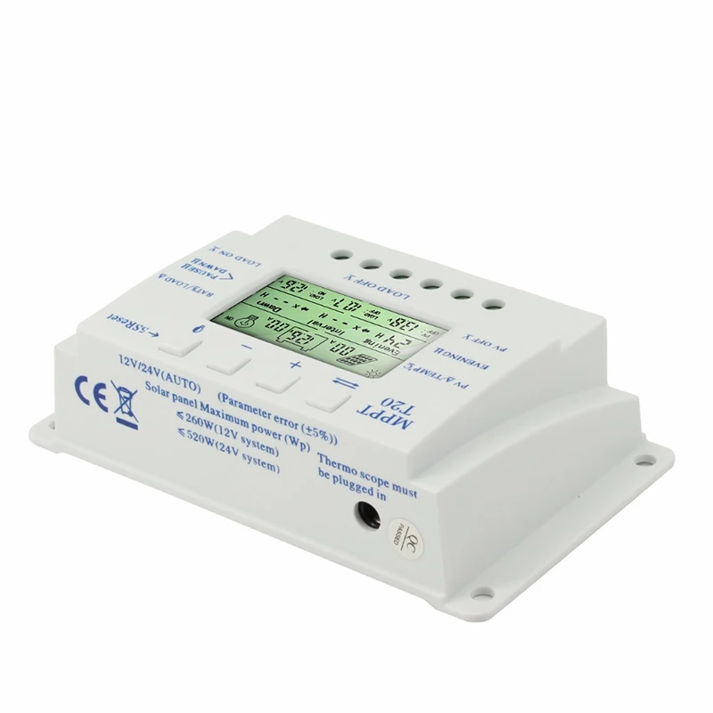 20A со слежением за максимальной точкой мощности 12V/24V солнечных батарей Батарея