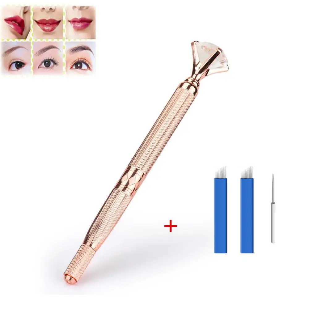 Ручная микроблейдинг 3D Ручка для перманентного макияжа бровей тебори тату