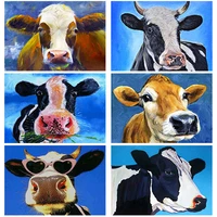 new 5d diy diamond painting full square round drill cattle diamond embroidery animal cross stitch crafts home decor manual gift