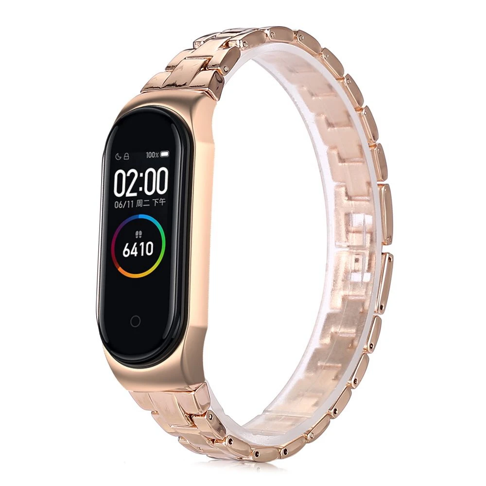 Роскошный металлический ремешок mi ni mi Band 4 3 для mi Band 4 3, браслет с бабочкой и пряжкой, быстросъемные браслеты для Xiao mi Band 4 3, браслет