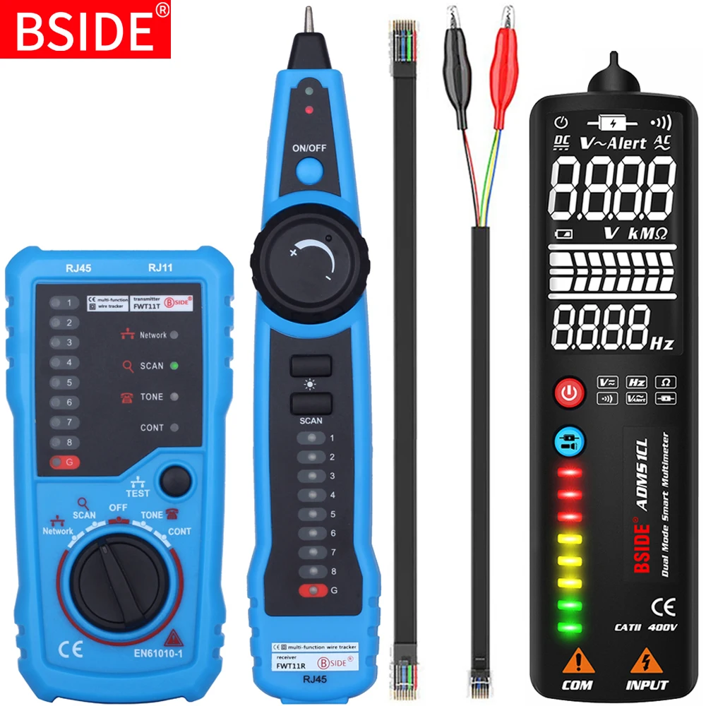 Высокое качество сетевой кабель тестер детектор RJ11 RJ45 Cat5 Cat6 телефонный провод