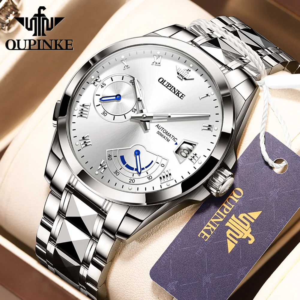 

Top Brand OUPINKE Multifunctional Automatic Watch Men Mechanical Wristwatch Business Sports Waterproof Mens Watch Relógio mascu