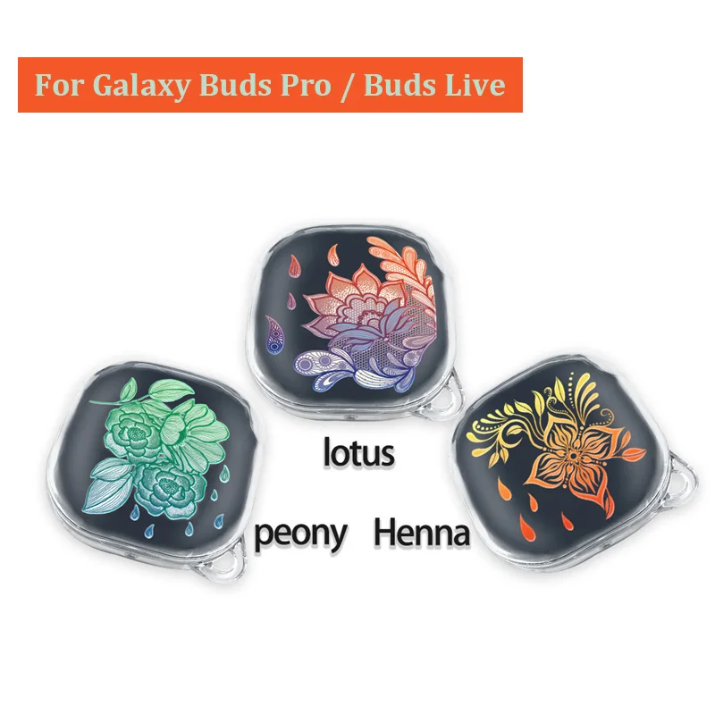

Рельефный Прозрачный чехол для Samsung Galaxy buds Pro 2021 / buds Live Cover 2020, противоударный Твердый чехол для наушников Pro