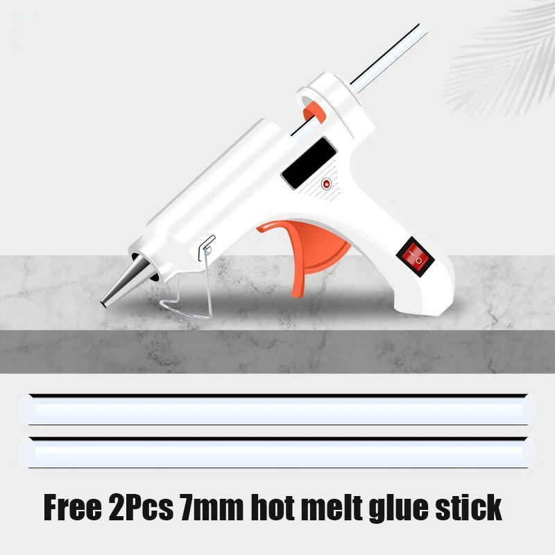 

50W multicolor mini hot glue gun high temperature silicone gun, DIY project, repair, artistic creation, use 7mm glue stick