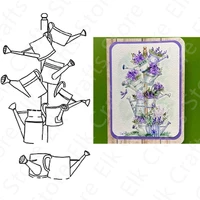 new arrival watering can flowerpot pattern clear stamps for decoration making painting card scrapbooking no metal cutting dies