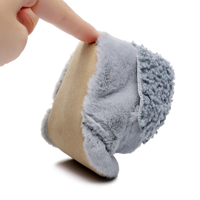 

Winter Children Short Plush Cotton Shoes Baby Boy Girl Cuffed Soft-Soled Boots Infant Toddler Shoes