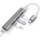 USB C-концентратор 3,0 Type C 3,1, 4 порта, мультиразветвитель, адаптер OTG для Lenovo, Xiaomi, Macbook Pro, 13, 15, Air Pro, компьютерные аксессуары для ПК