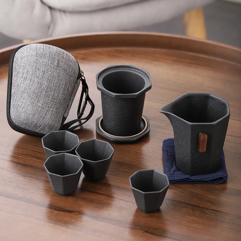 

Керамические чайные горшки Gaiwan, чайные чашки, китайская посуда для чая, портативные стандартные чайные наборы с дорожным пакетиком, бесплат...