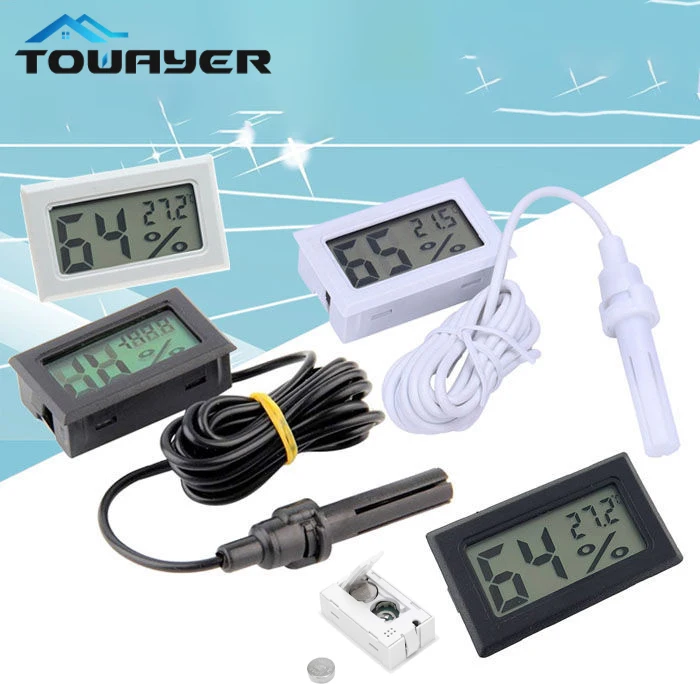 

LCD digital thermometer hygrometer mini LCD hygrometer indoor thermometer suitable for -50~70 degrees refrigerator thermometer
