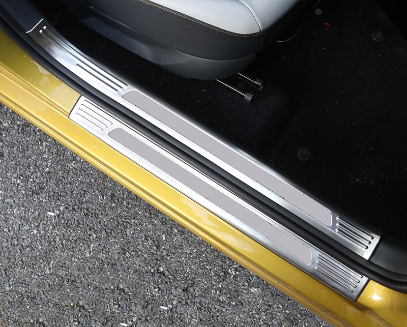 Для Фольксваген Поло хэтчбек 2019-2021 Нержавеющая Накладка на порог педаль