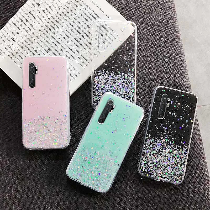 Glitter Bling Case For Xiaomi Redmi Note 10 Pro 9 8 7 9S 10S 11s Cases Mi 11 Lite 5G NE 12 12t 11t Funda Poco X3 GT X4 F3 M3 M4 