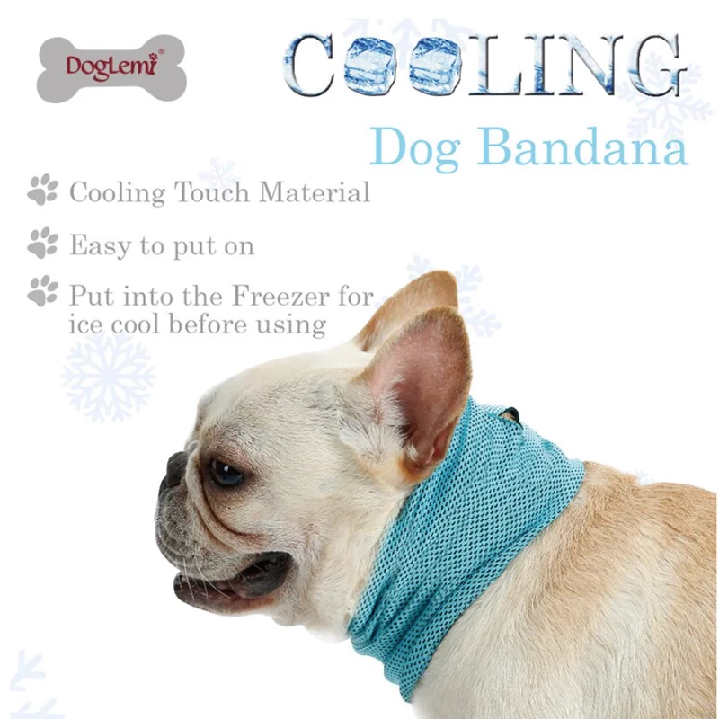 Охлаждающая бандана для собак шейный шарф питомцев холодное ощущение ледяное