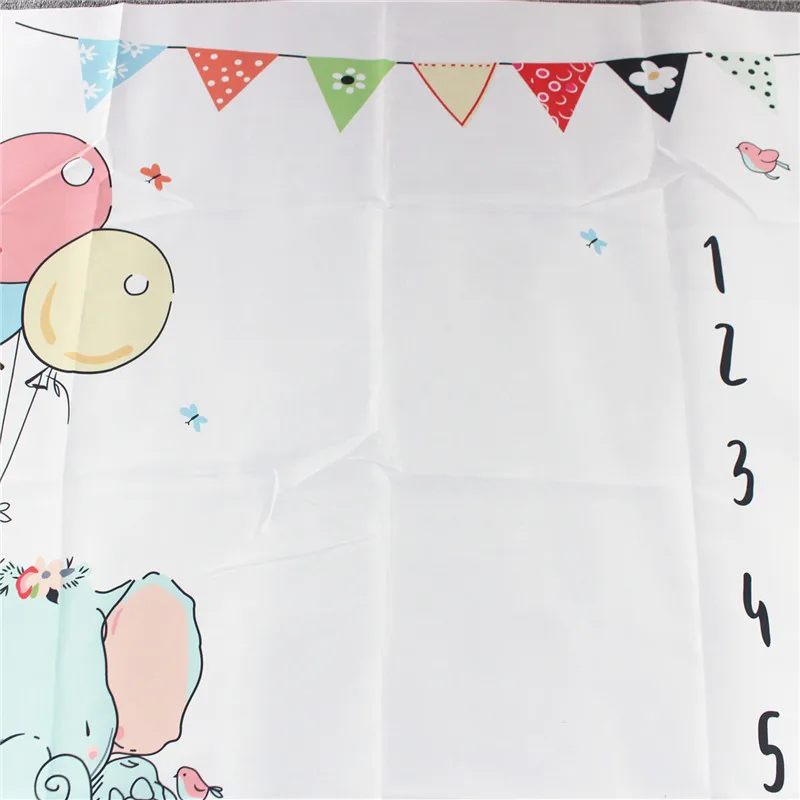 

Baby Milestone Printing Blanket Kids Bed Room Decor Photo Accessories Photography Prop Background Cloth Newborn Infant Baby Mat