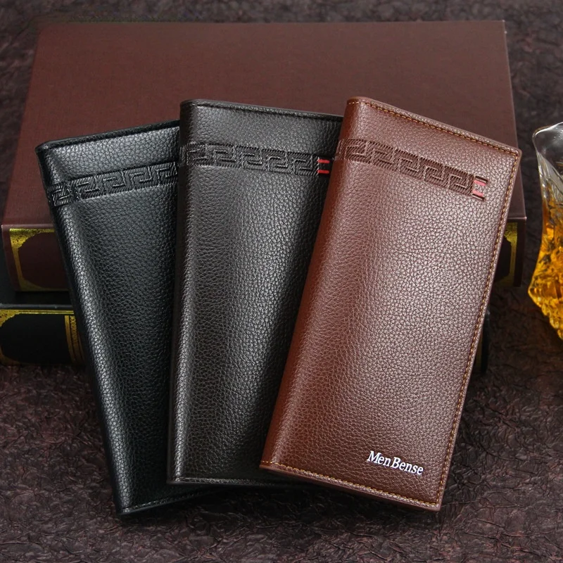 

Длинный кошелек для мужчин, Модный повседневный бумажник для мелочи, вместительная многофункциональная кредитница