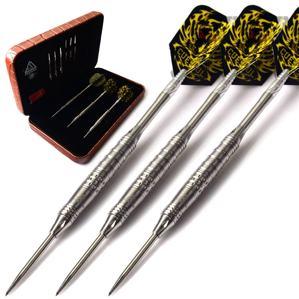 CUESOUL Fighting-Soul 18g 95% Tungsten Conversation Steel Tip Darts With Luxury Cue Case