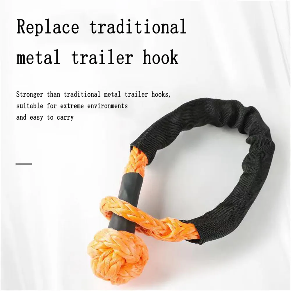 

Трос с узлом, мягкая скоба, пряжка, крюк для буксировки, трос для внедорожника, трос с оболочкой, синтетический буксировочный трос для обслуживания Мойки автомобиля