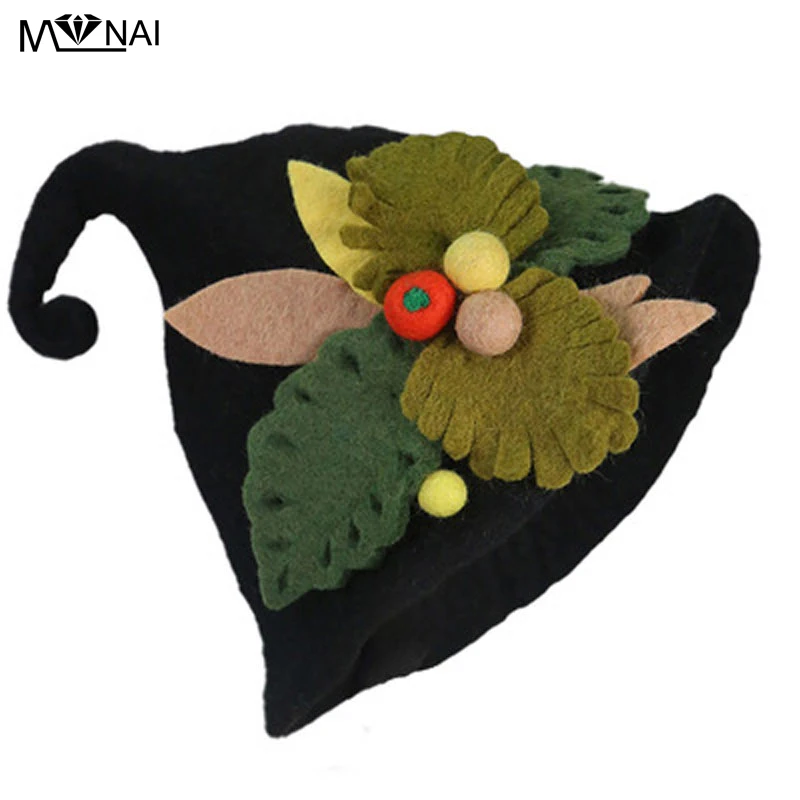 Женская шляпа креативный подарок Элегантная черная с прорезывателем шерстяная