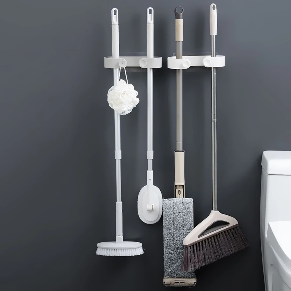 

Porte Balai Mural Broom Holder Mop Wall Mount Crochets De Salle De Bain Ganchos Pared Hook Bathroom Hooks Organizer Adhesive