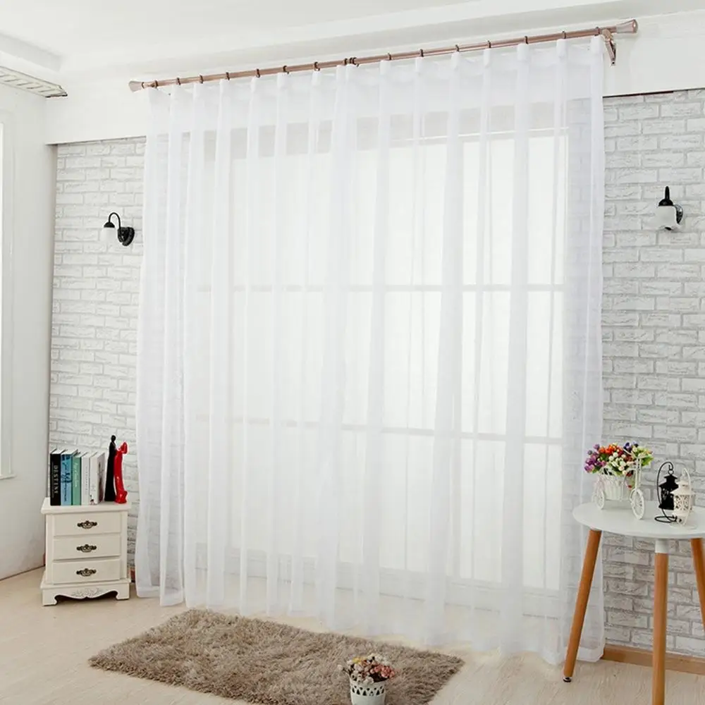 

Blackout Curtain for Living Room Solid Color Bedroom Window Curtain Sheer Fabrics Shade Treatment
