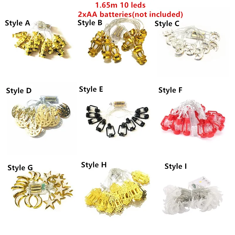 1 5 м 10Led ИД Мубарак Луна Звезды дворца гирлянды светодиодные светильник исламский