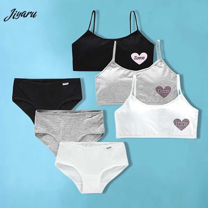 Комплект нижнего белья для девочек От 10 до 14 лет хлопок бюстгальтер трусики