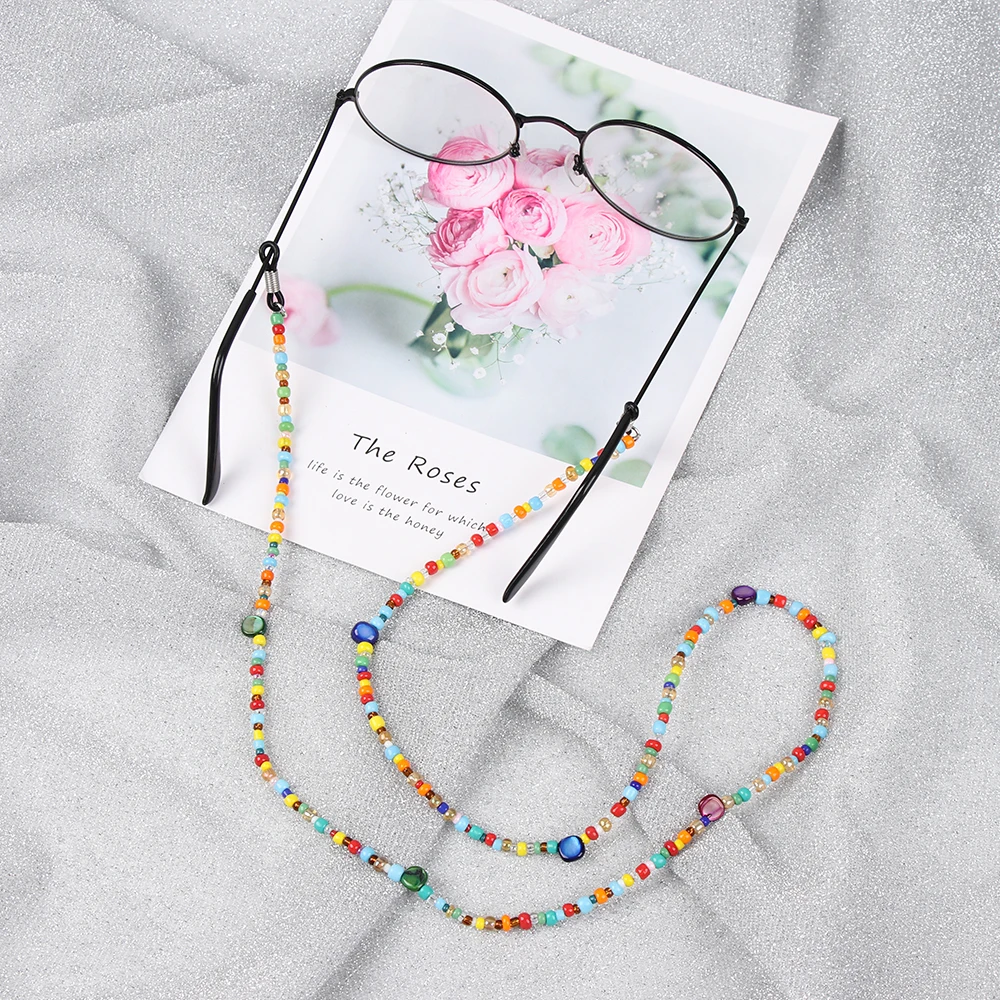 Лидер продаж модная женская цепочка для очков с бисером чтения держатель шнур