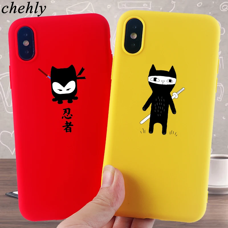 Милый чехол для телефона Minja cat IPhone 6s 7 8 11 Plus Pro X XS MAX XR забавные Чехлы мягкие
